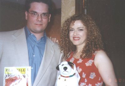 That's Kevin, my owner, and the wonderful Bernadette Peters!